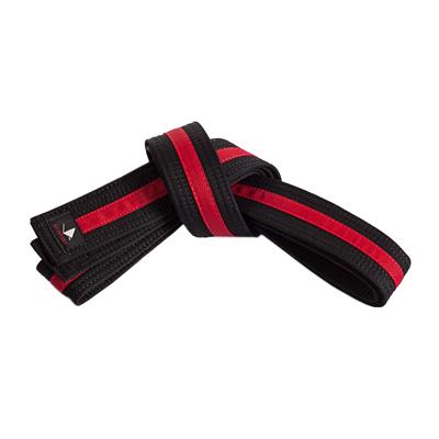 DOUBLE WRAP DELUXE STRIPED BLACK BELT